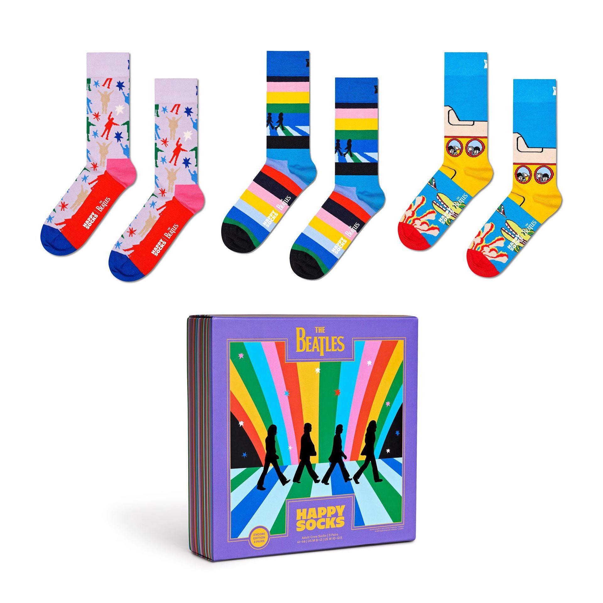 Beatles 3-Pack Socks Gift Set
