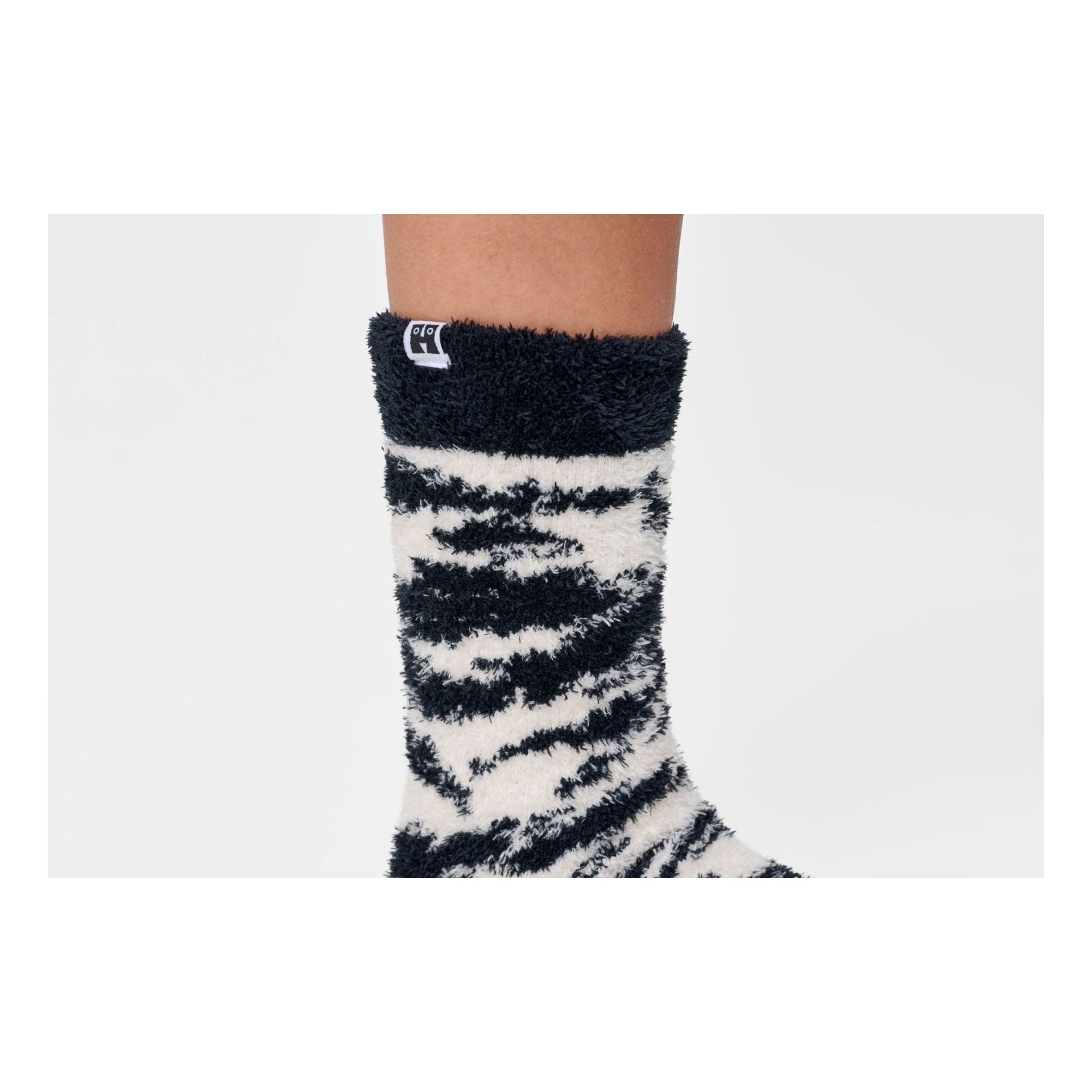 Fluffy Zebra Sock