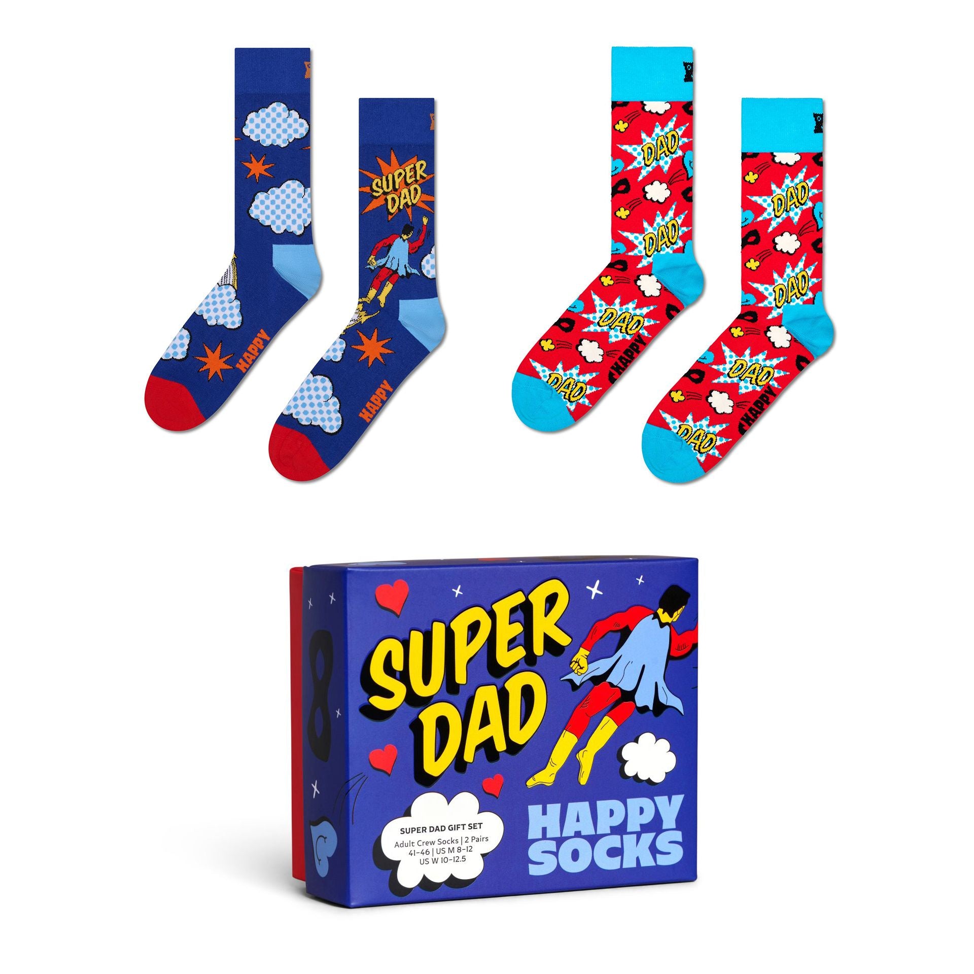 2-Pack Super Dad Socks Gift